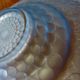 Art Deco blue glass centrepiece bowl with pansy decoration - 30 cm