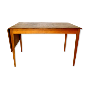 Table de salle à manger en bois à battant, Suède, 1950
