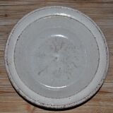 Dish in earthenware glazed, white and Brown, late nineteenth century