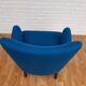 Danish designed armchair, wool, beech, completely renovated