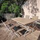 Old vintage wrought iron art nouveau garden furniture