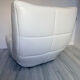 White leather armchair Château d’Ax – vintage design
