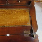 Secretary with mechanism - 4 secret drawers - lock - marquetry chessboard - 1950