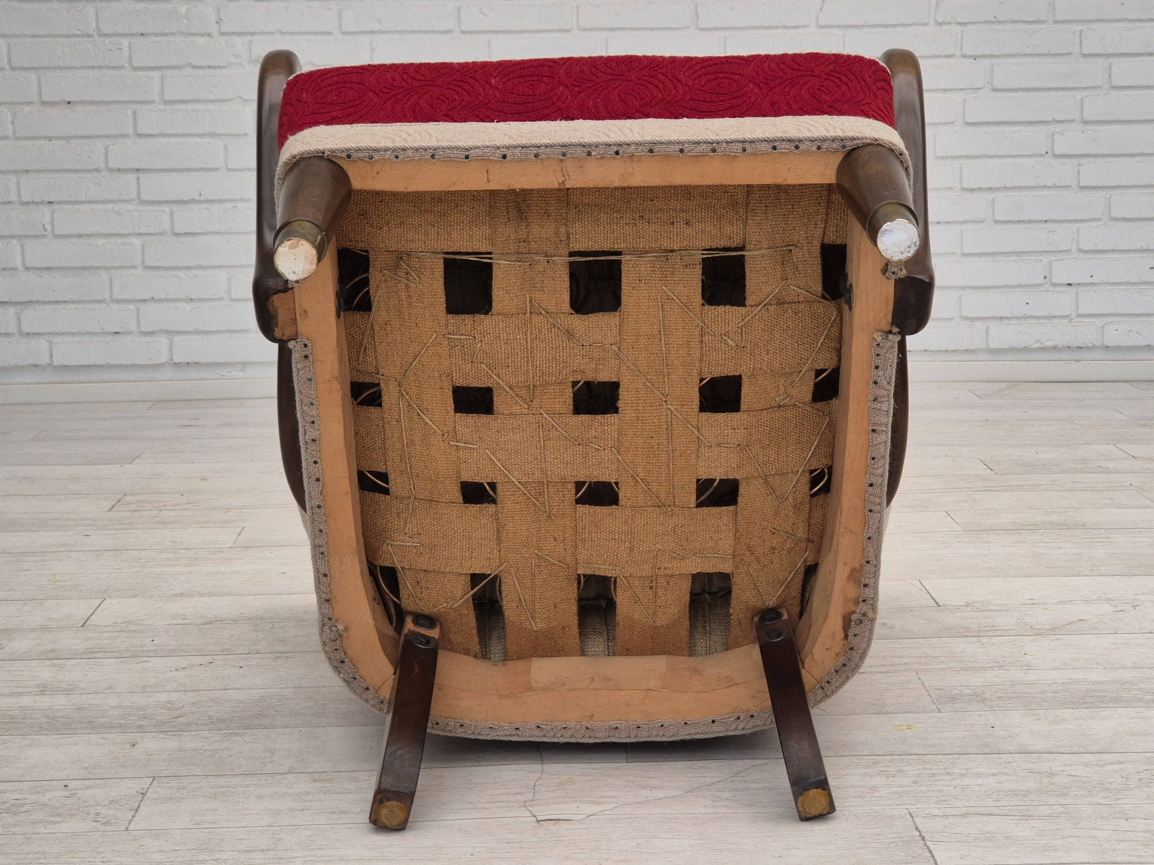 Années 1960, design danois par Alfred Christensen, fauteuil en état d'origine.