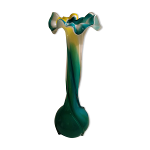Vase Murano à multi couleurs vert
