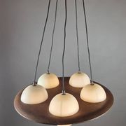 Five-Arm Murano Glass Chandelier With Scrollwork, 20th Century