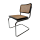 Chaise en chrome et noir