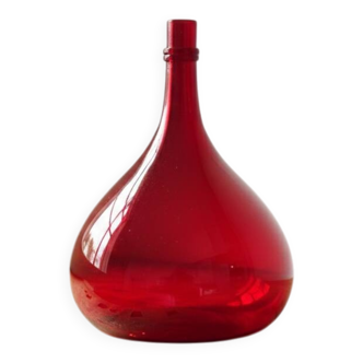 Dame jeanne en verre rouge rubis