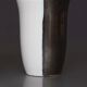 Two-tone porcelain vase, metallic black and white