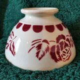 Bol ancien Digoin rose rouge