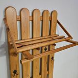 Pine wood coat rack / coatrack width 60 height 190 depth 30 cm