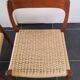Danish dining chairs in wood and paper cord