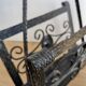 Vintage Iron Cast Magazine Rack: Handmade Gothic Home Decor