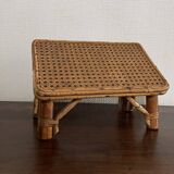 Rattan and canework footrest from the 50s/60s