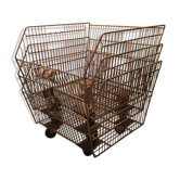 Set de 3 anciens casiers de boulangerie
