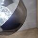 Space age lamp with bubbled glass
