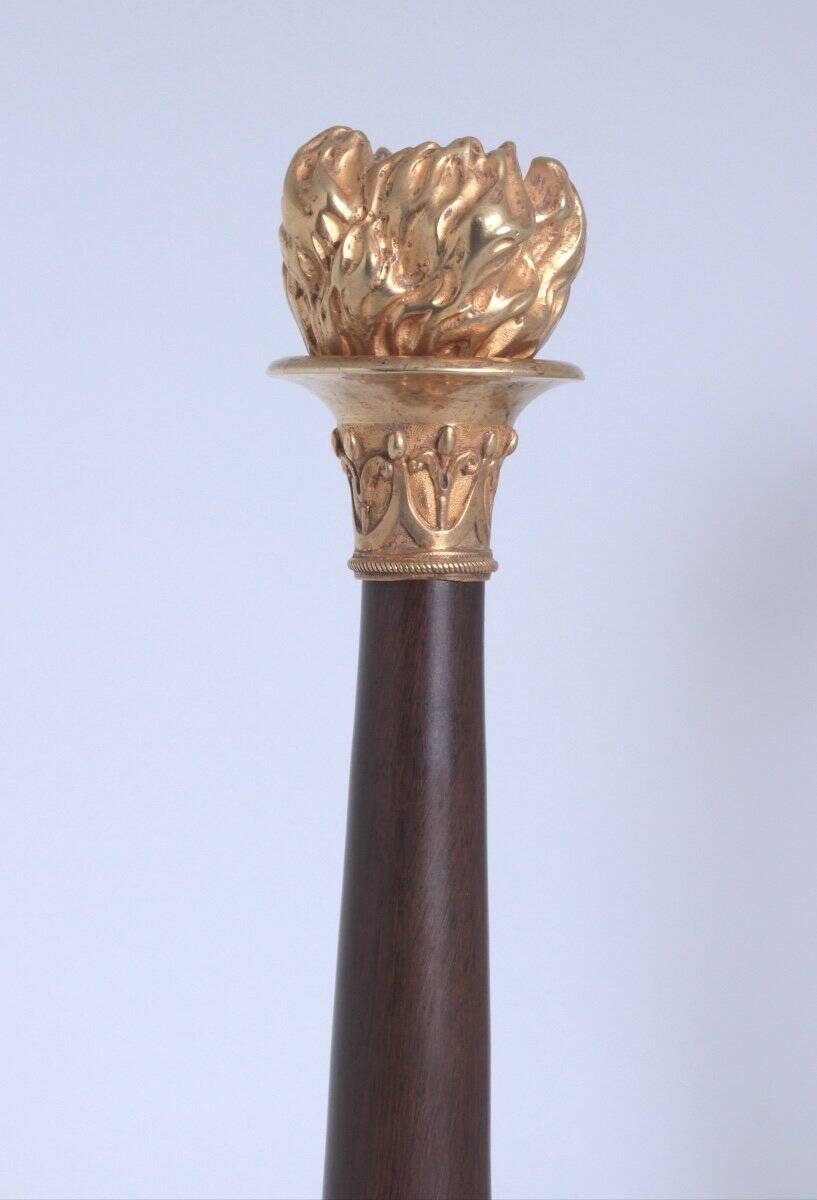 Pair of empire period candlesticks