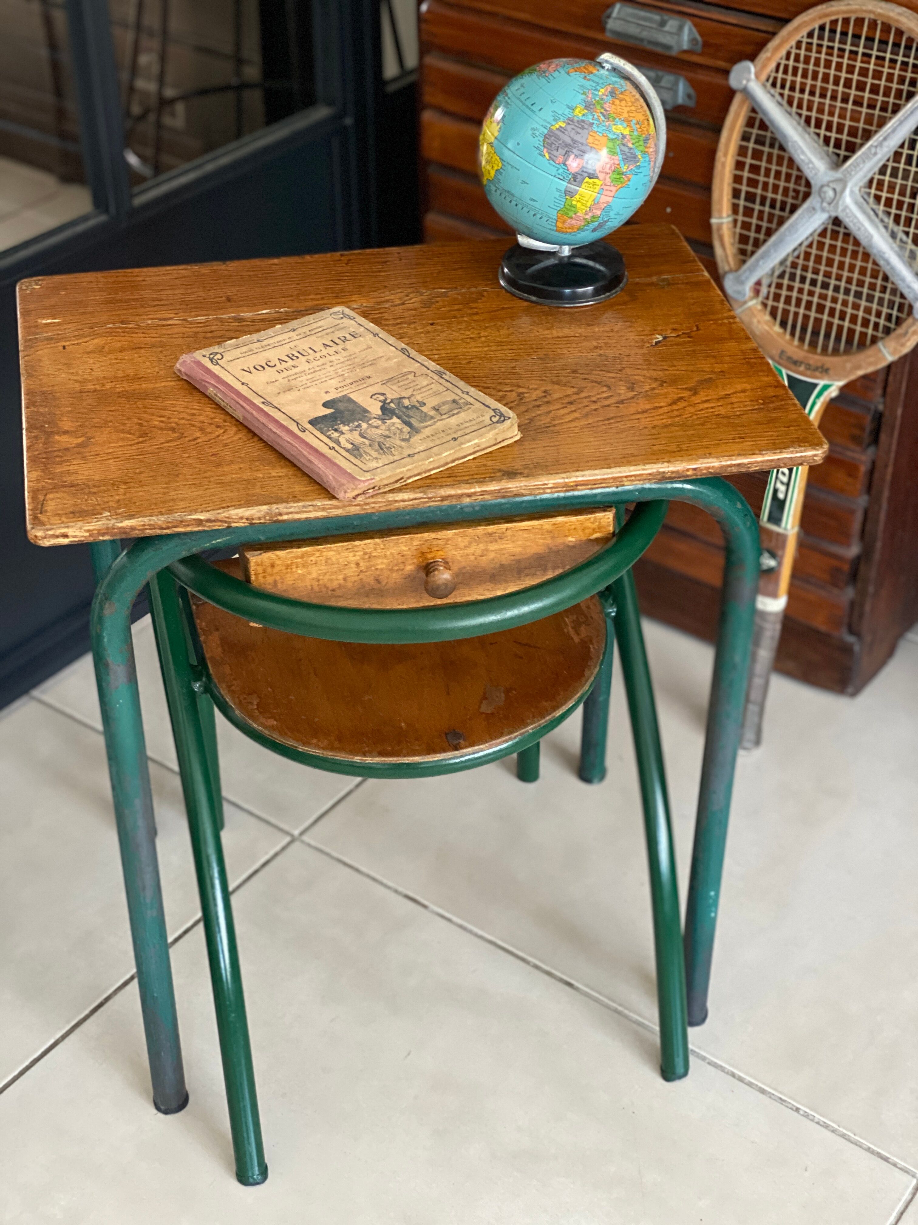 Desk and school chair set