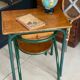Desk and school chair set