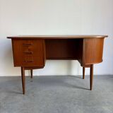 Vintage desk tambour teak