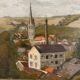 Tableau vue de Palaiseau J.Ansel 1955