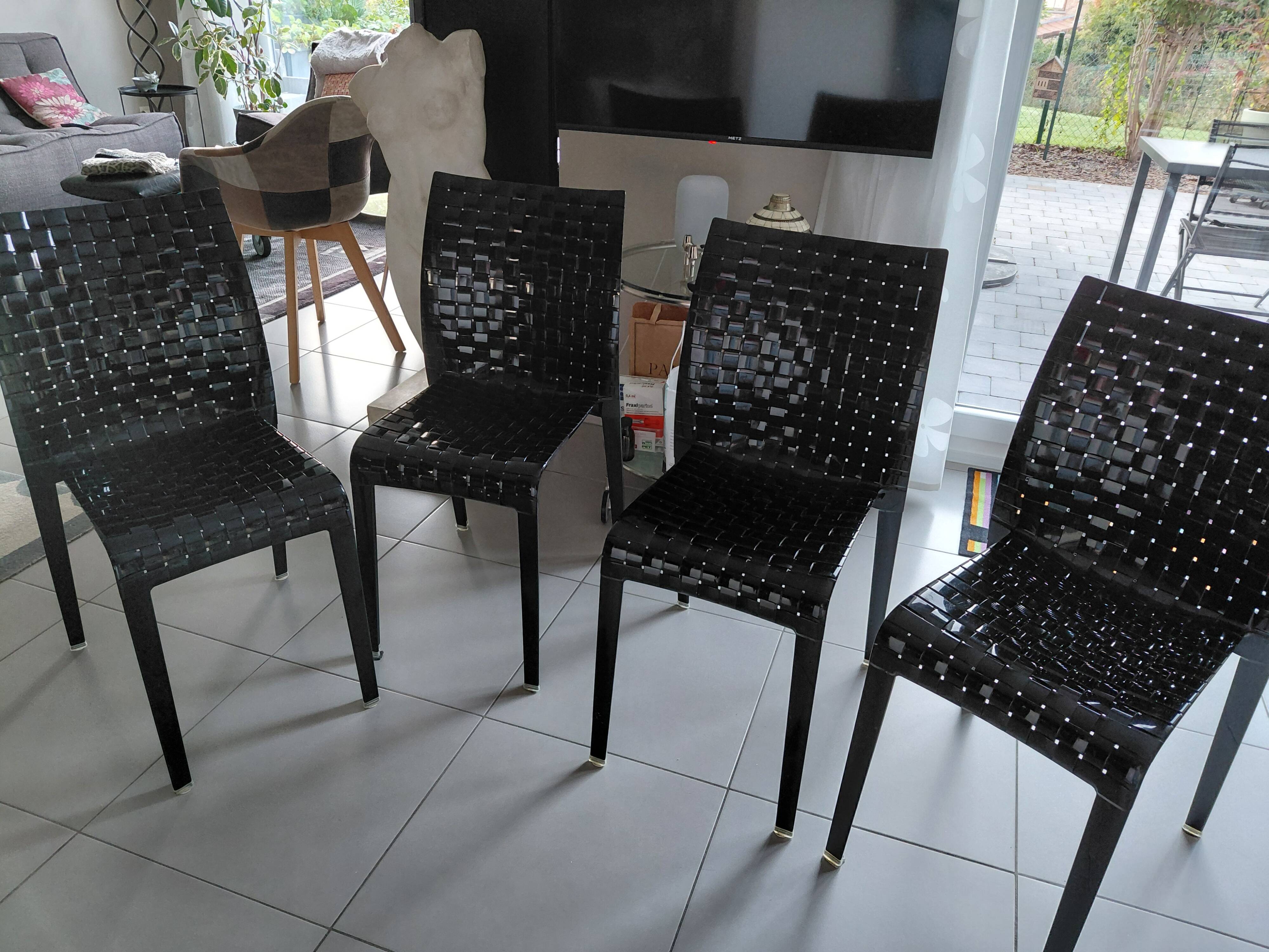 Kartell ami ami black chairs
