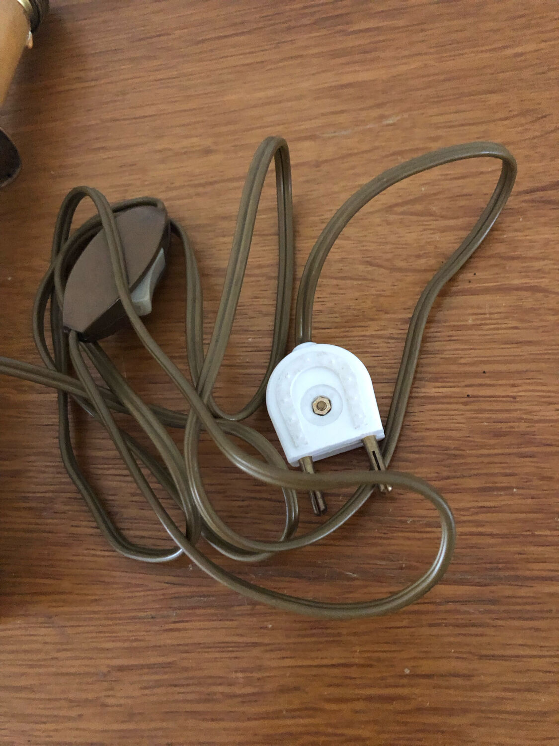 2 old brass candlestick lamp bases