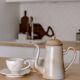 Enameled stoneware coffee pot