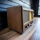 Vintage wooden radio radiobell