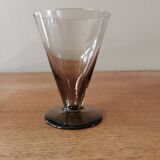 Lot de 6 verres art déco verre fumé