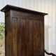 Entrance furniture, Breton wardrobe in oak and chestnut from the 19th century.