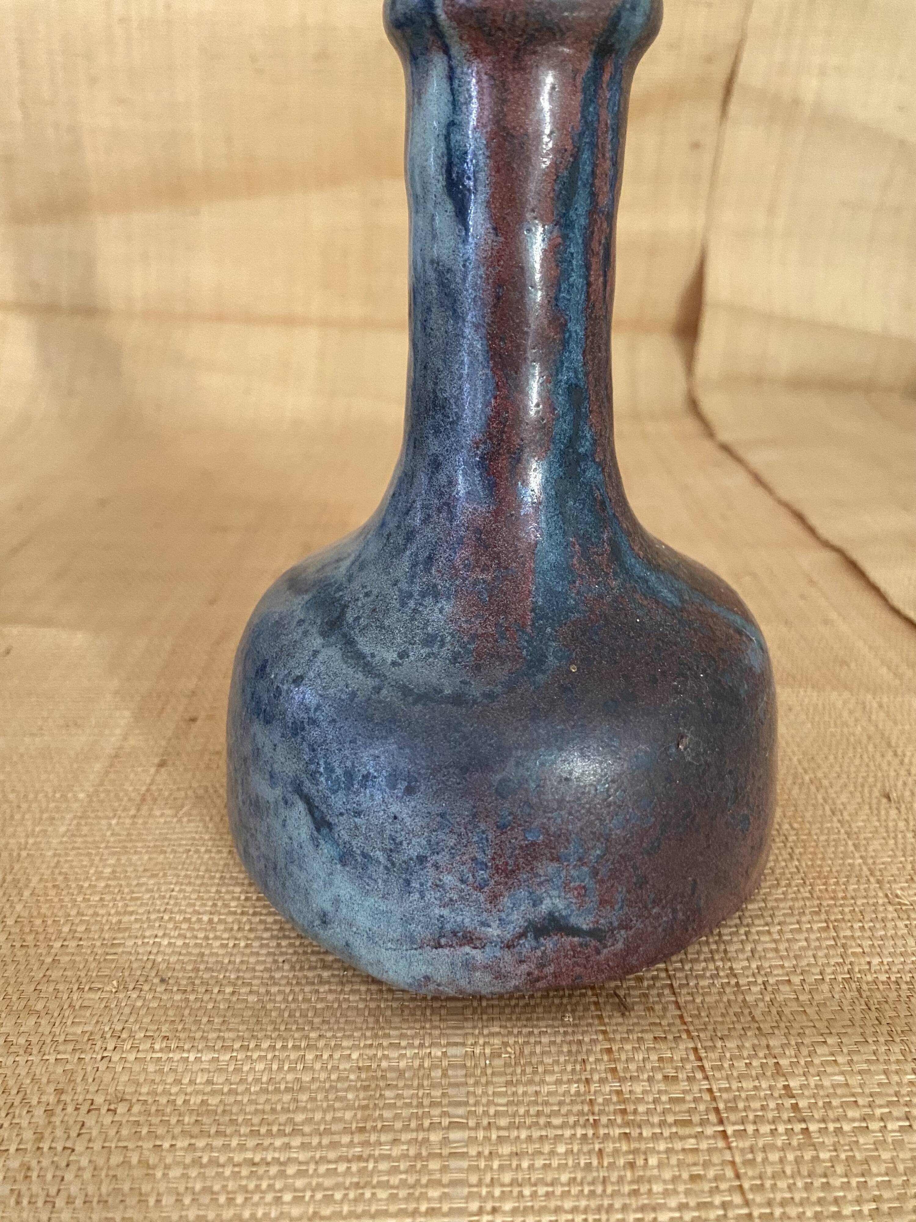 Vase A. Gaudebert stoneware from Puisaye