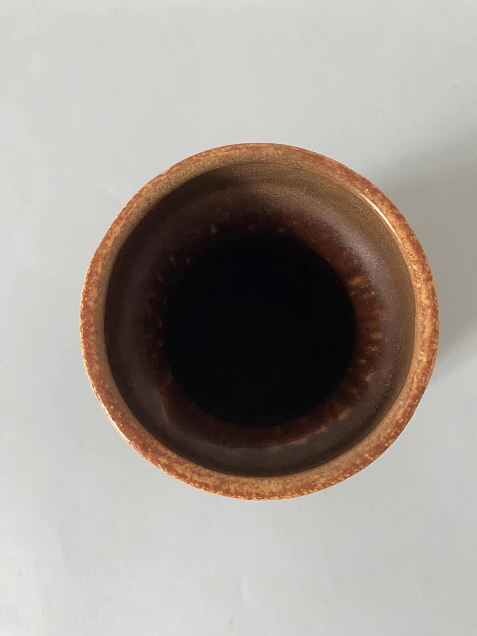 Pot-bellied ceramic vase with an eruptive surface, probably made by Scheurich Keramik (WG)