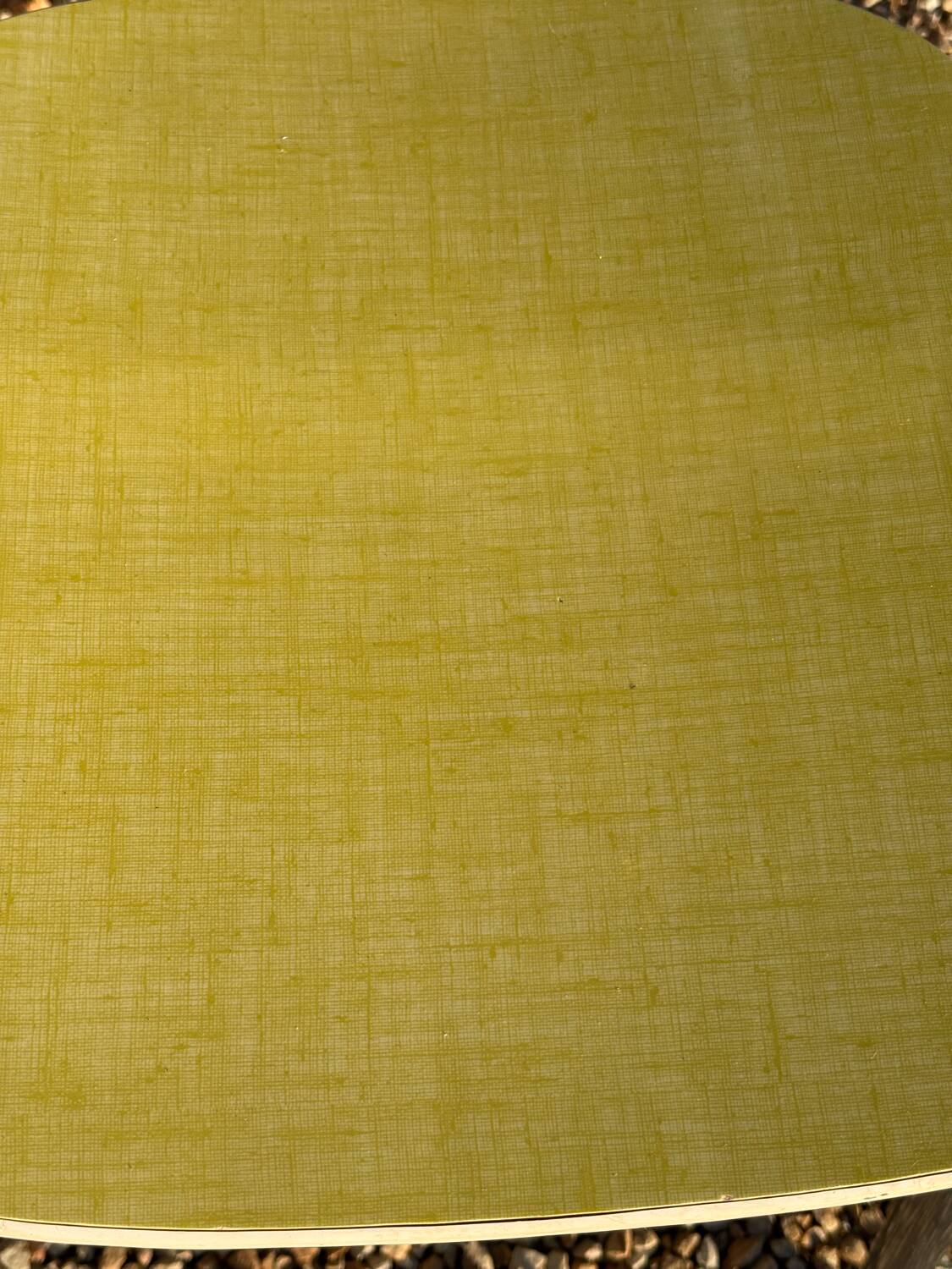 Pair of yellow Formica chairs