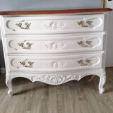Restored chest of drawers louis xv model