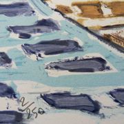 Jean Claude Quilici: Summer in Mykonos, original signed lithograph