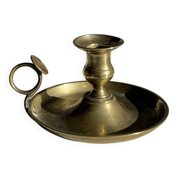 Antique gold hand candlestick H8 D14