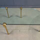 Brass and glass coffee table, 1970s