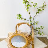 Rattan mirror
