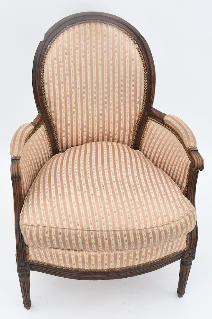 Fauteuil bergère d'époque Louis XVI