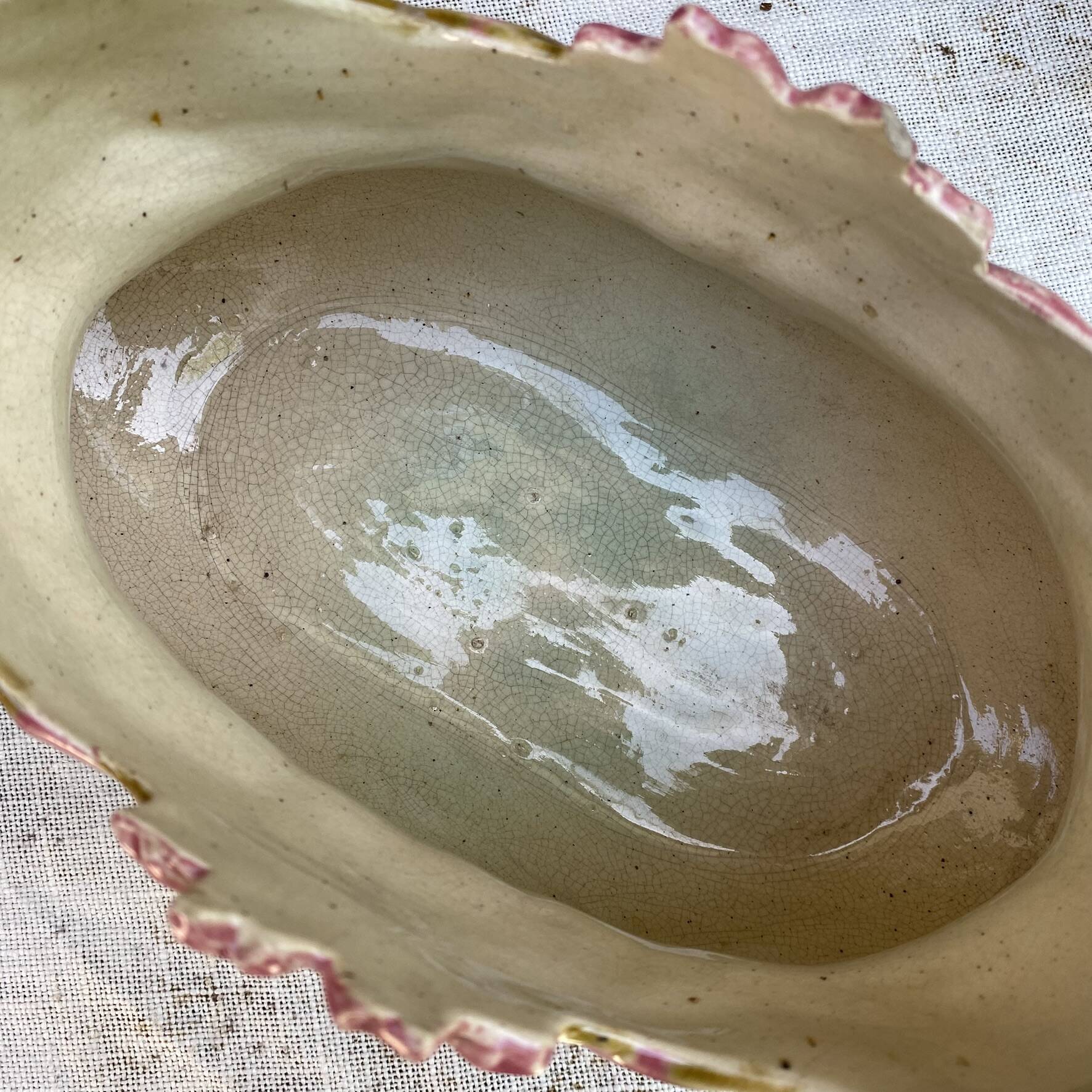 Art Nouveau slipware jardinière