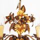 Lustre floral vintage doré par Hans Kögl