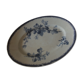 Oval dish U&Cie Sarreguemines model "currants"