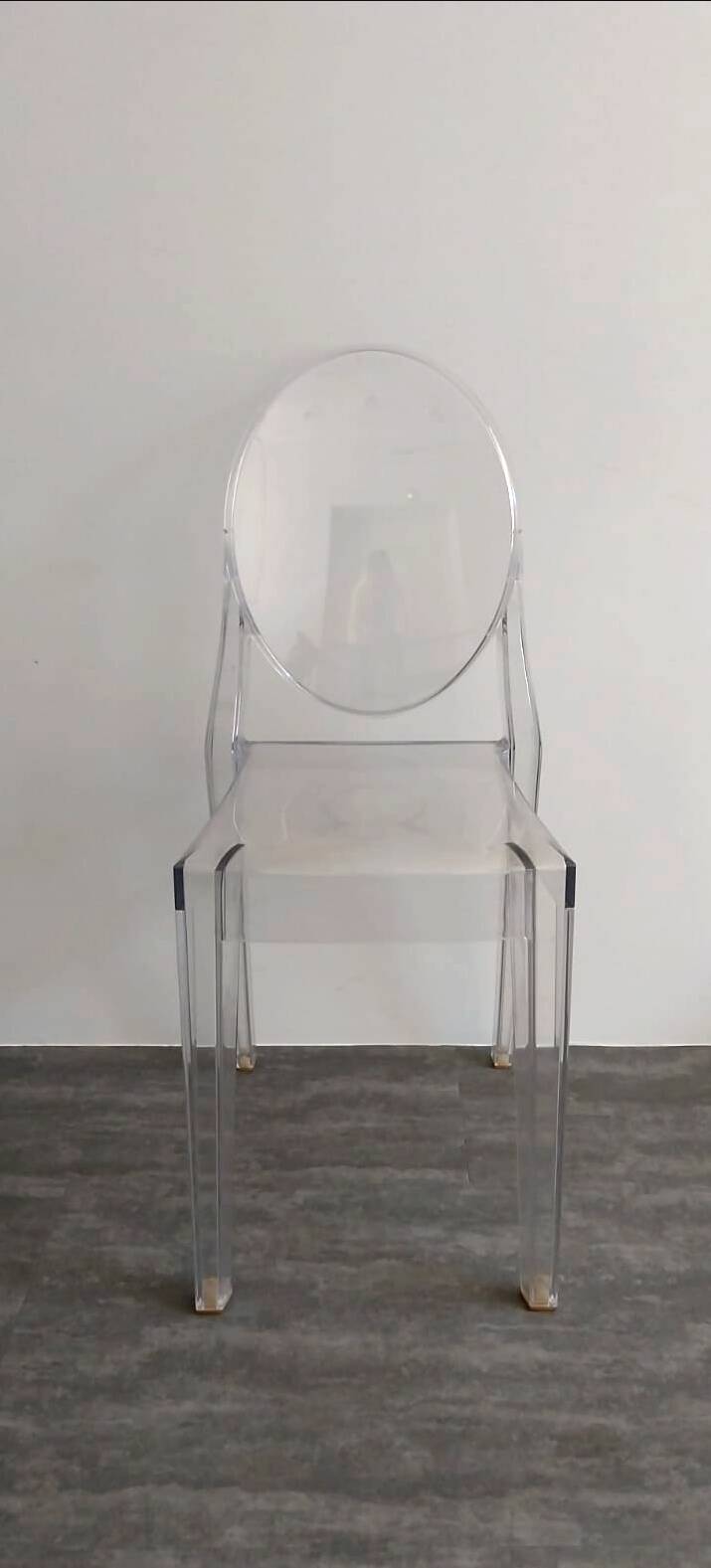 Pair of Victoria Ghost chairs by Starck for Kartell