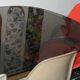 Dining table in smoked glass brown chrome structure