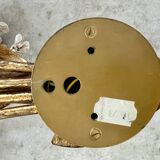 Old and large golden wall lamp Hans Kögl design from the 60s clusters of flowers