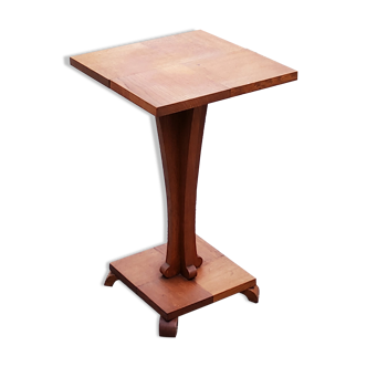 Side table pedestal table of the 50s in solid oak