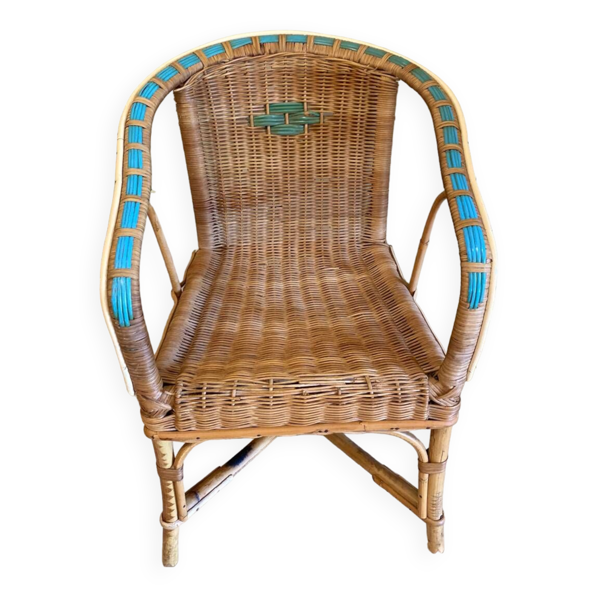 Rattan children's armchair