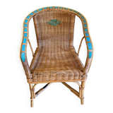Rattan children's armchair