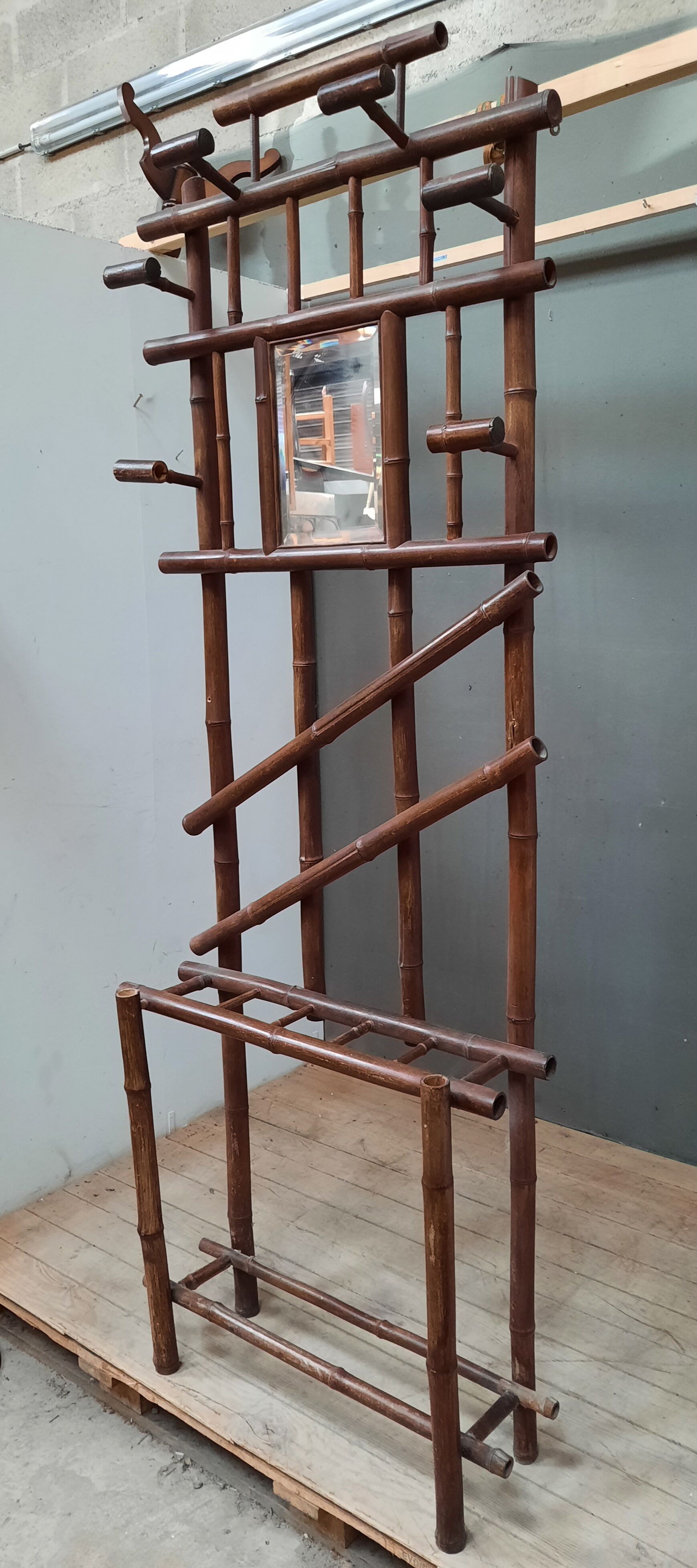 Bamboo coat rack